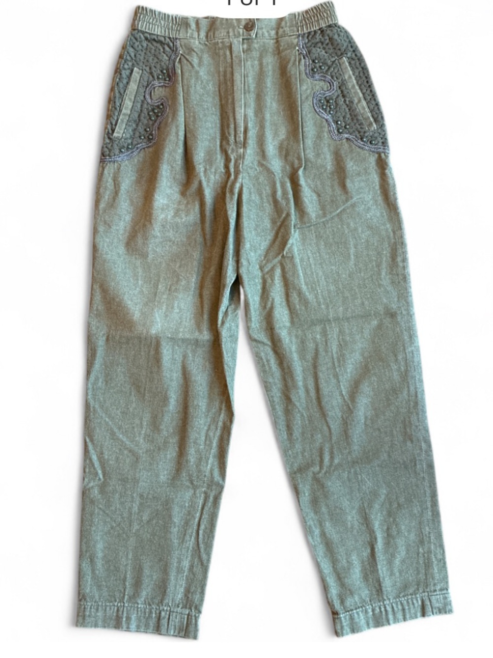 Vintage Howard Wolf High Waisted Embellished Trousers 1980’s